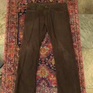 Brown Levis 514 corduroy